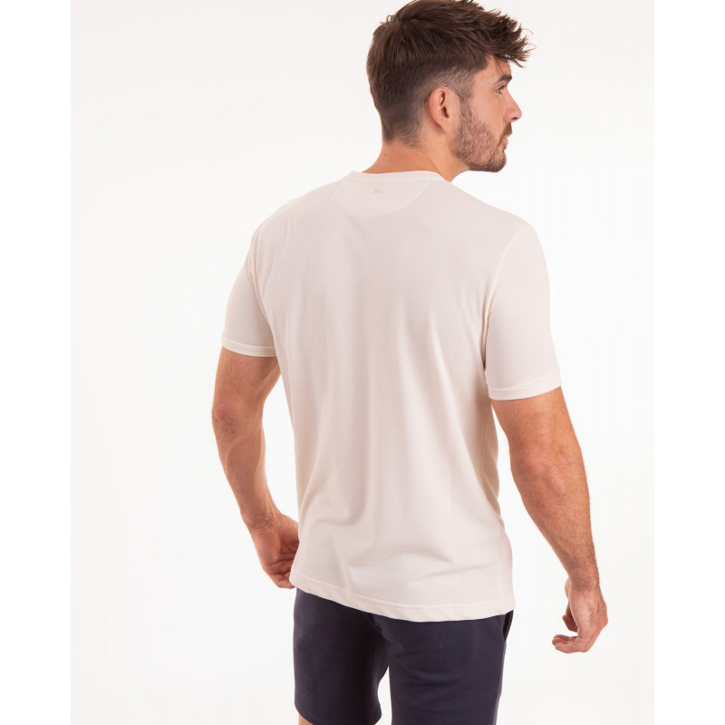 T-shirt manches courtes uni en maille piquée