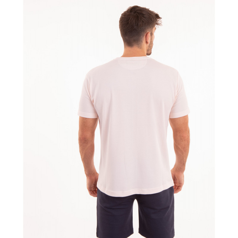 T-shirt manches courtes uni avec patch 3D