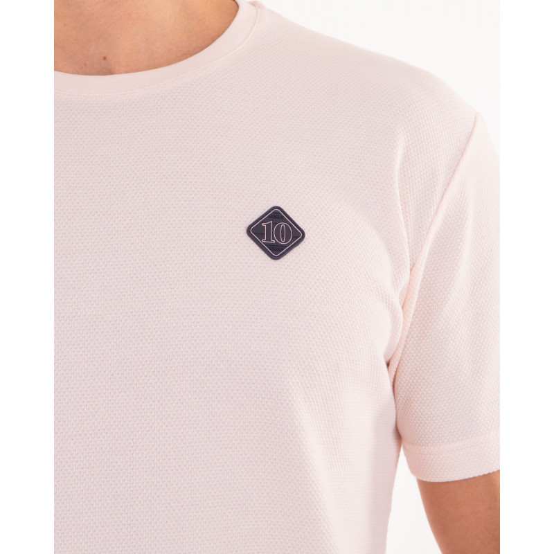 T-shirt manches courtes uni avec patch 3D