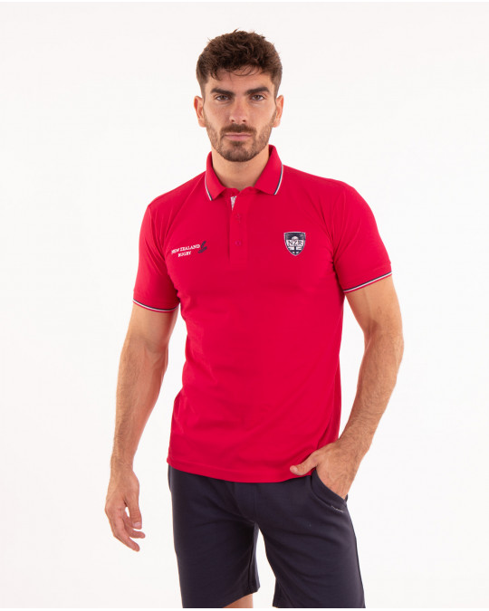 Maillot manches courtes avec broderies à la poitrine