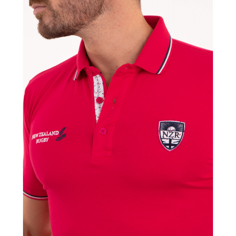 Maillot manches courtes avec broderies à la poitrine