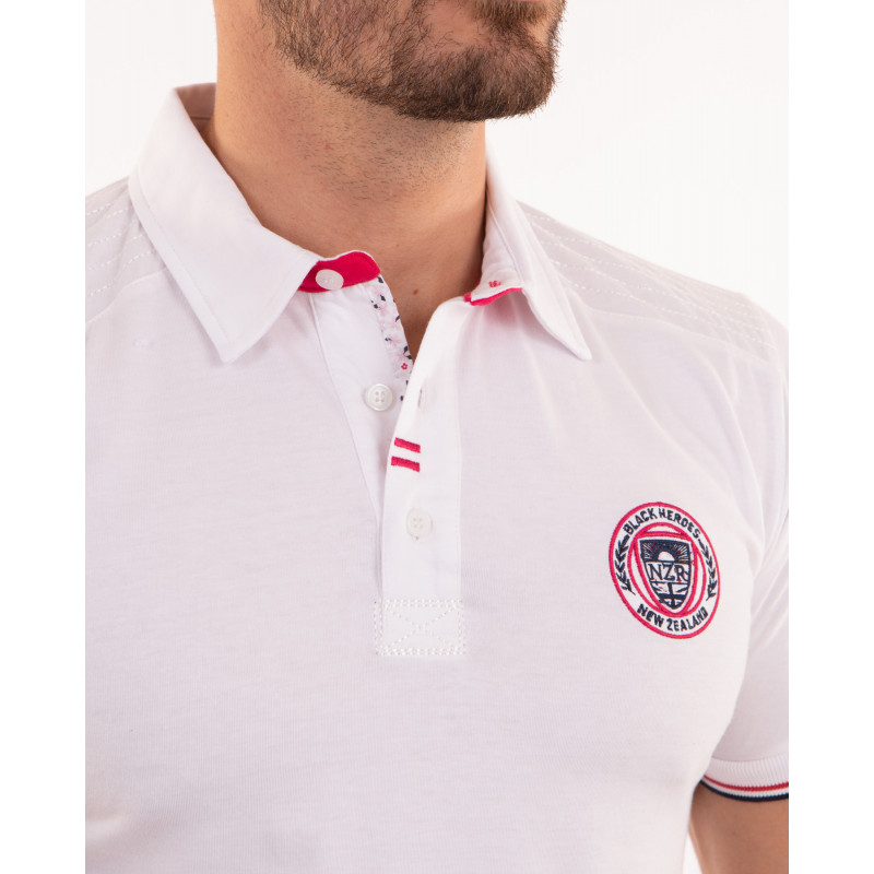Maillot manches courtes uni avec surpiqures sur les épaules