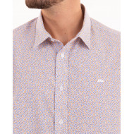 Chemise manches courtes à fleurs jaune