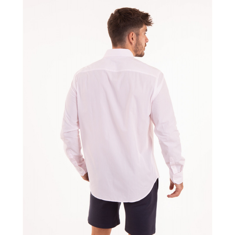 Chemise manches longues à fines rayures