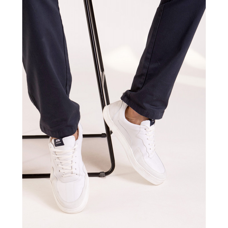 Baskets en cuir blanc