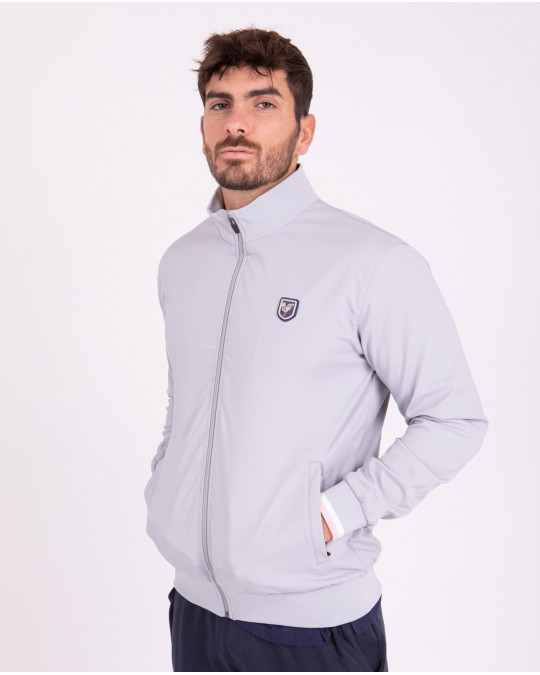 Veste unie à col montant