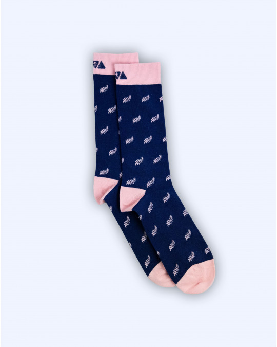 Chaussettes unies à motifs