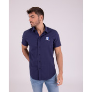 Chemise manches courtes en seersucker
