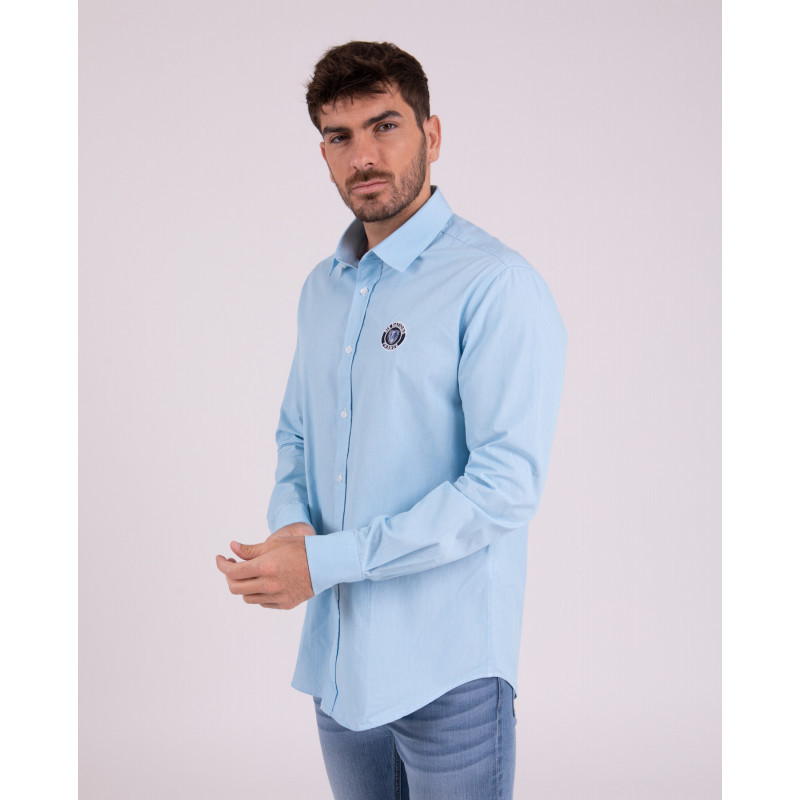 Chemise manches longues bleu