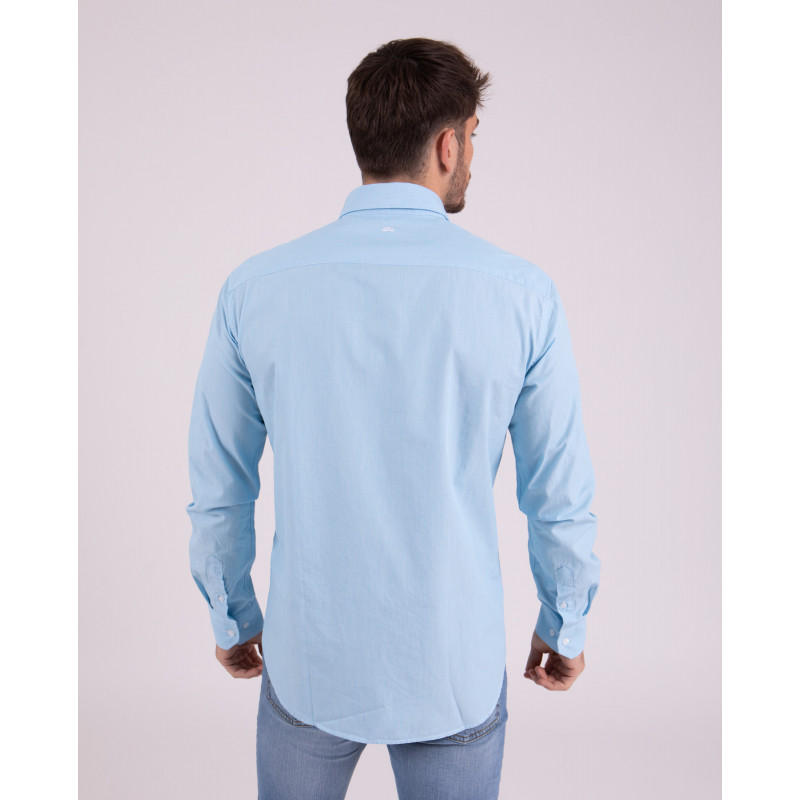 Chemise manches longues bleu