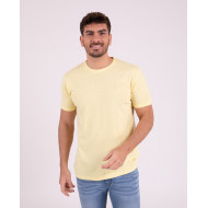 T-shirt manches courtes uni en coton lin