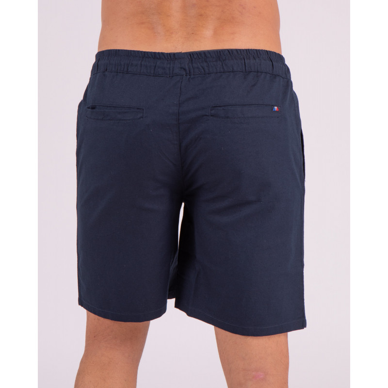 Short uni en coton lin