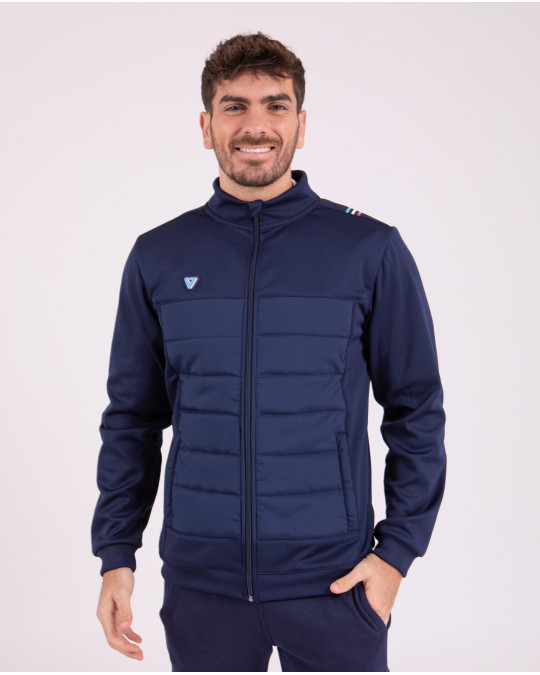 Veste Alex zippée bi-matière