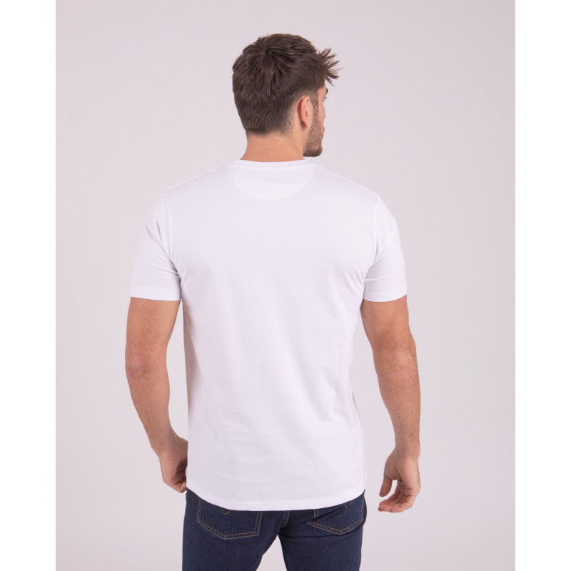 T-shirt manches courtes à bandes tricolores