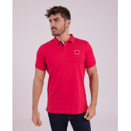 Polo manches courtes à broderies dos et poitrine