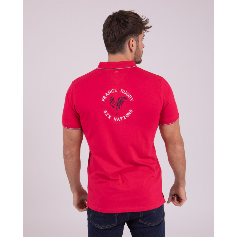 Polo manches courtes à broderies dos et poitrine