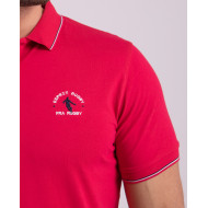 Polo manches courtes à broderies dos et poitrine