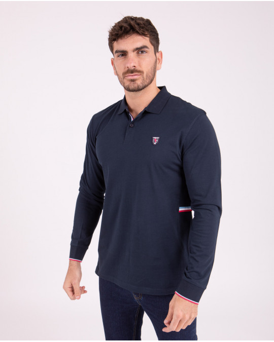 Polo manches longues uni