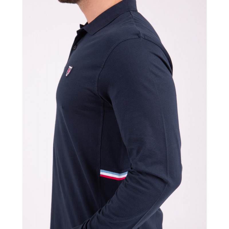 Polo manches longues uni