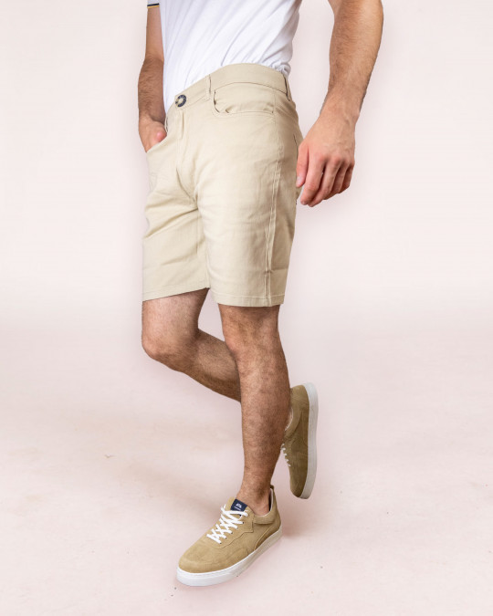 Short à 5 poches uni