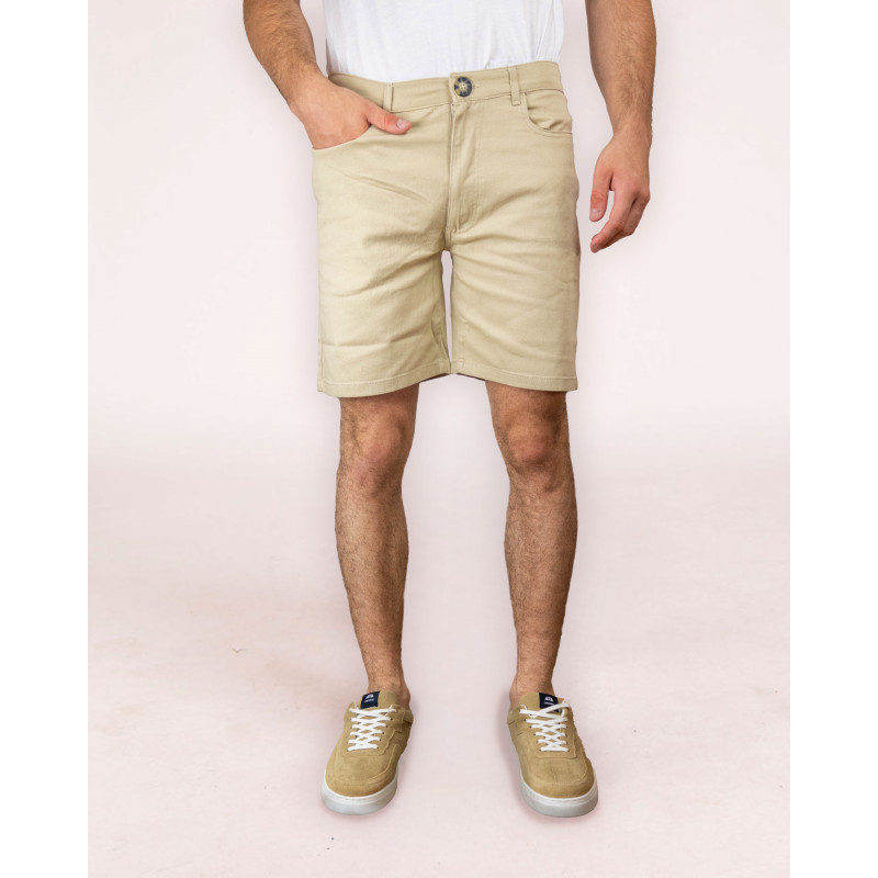 Short à 5 poches uni