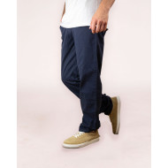 Pantalon uni 5 poches en toile fantaisie