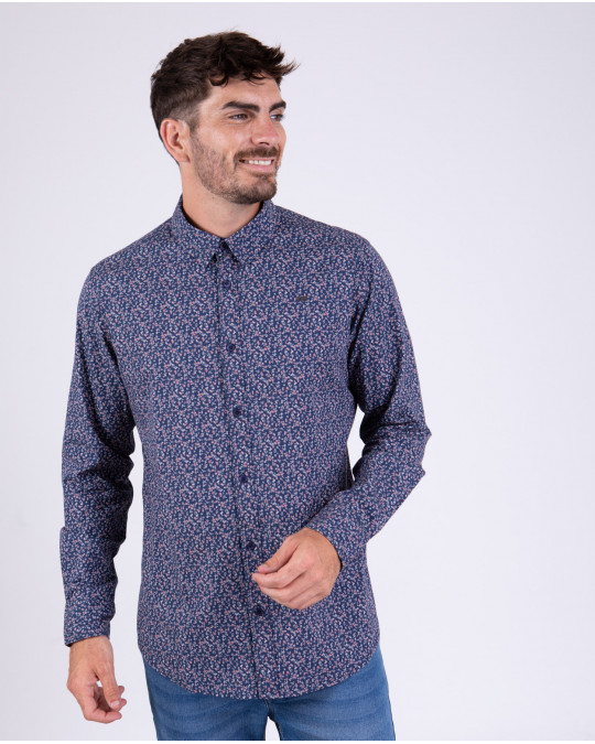 Chemise fleurie manches longues