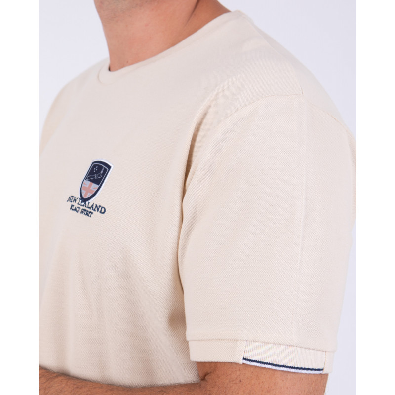 T-shirt manches courtes uni en maille piquée