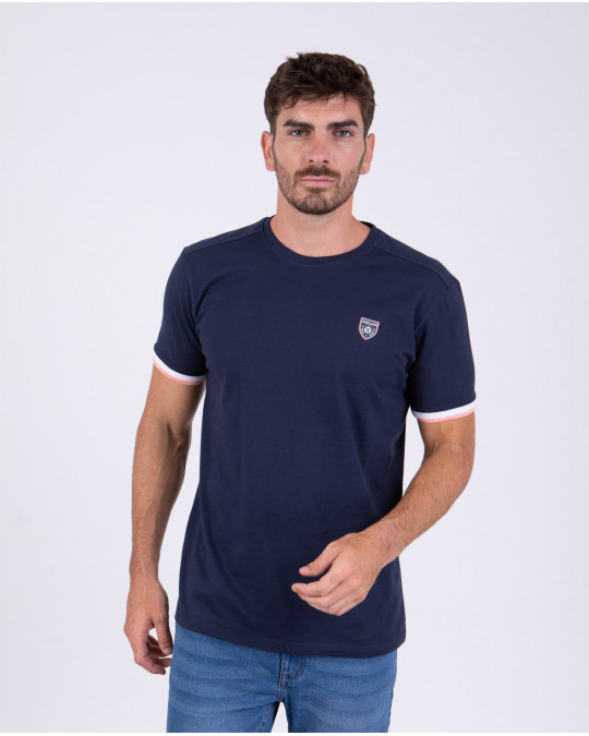 T-shirt manches courtes avec surpiqûres épaules