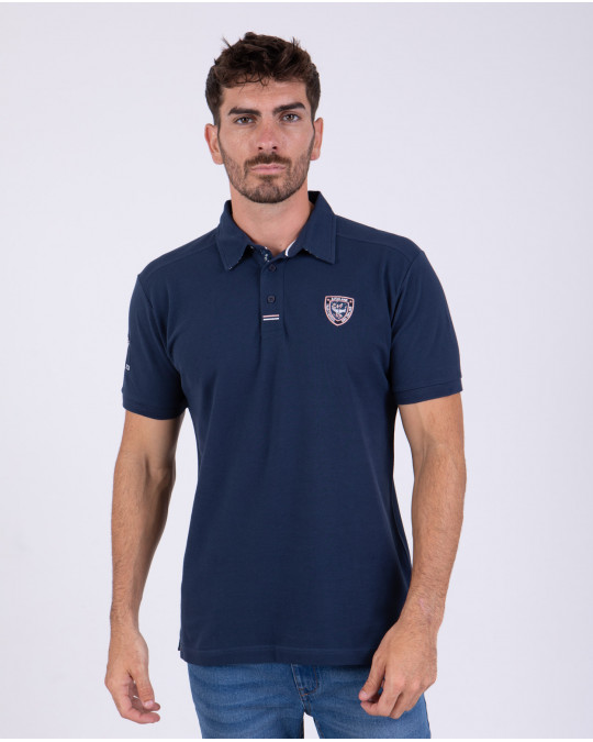 Polo manches courtes uni en maille piquée