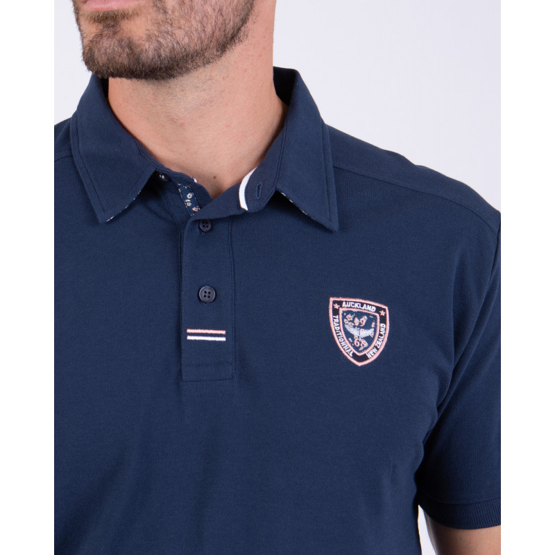 Polo manches courtes uni en maille piquée