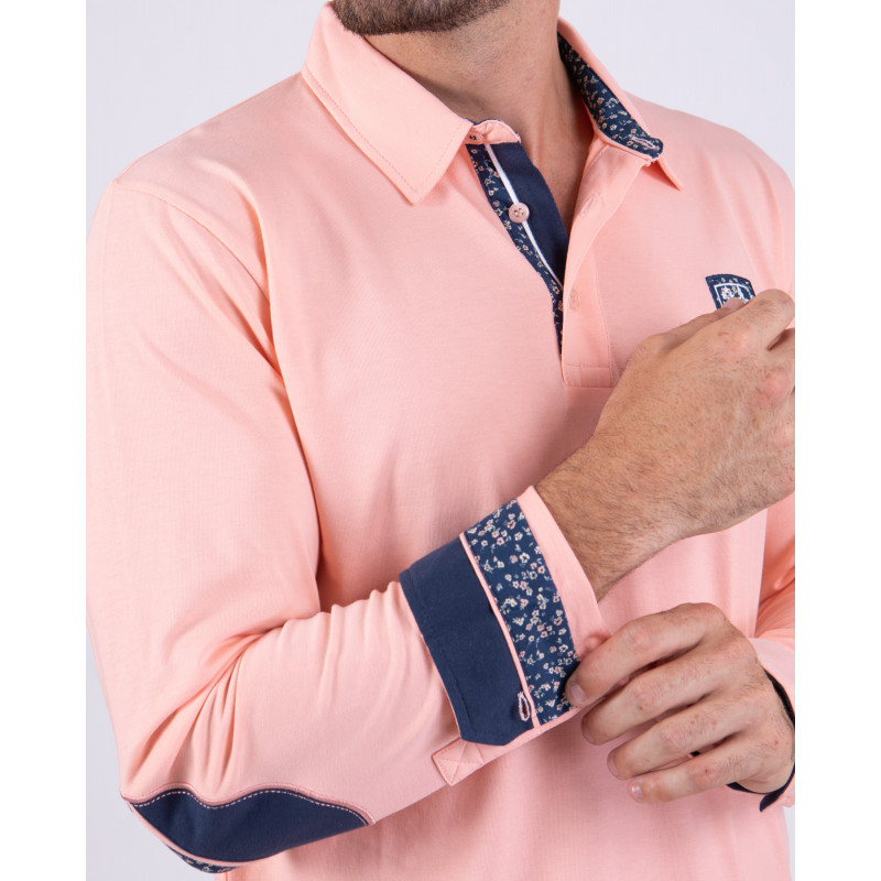 Maillot manches longues avec coudières contrastées