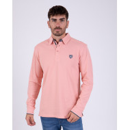 Polo manches longues avec surpiqûres épaules