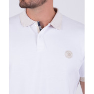 Polo manches courtes avec col rayé