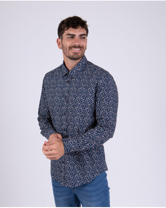 Chemise manches longues à fleurs