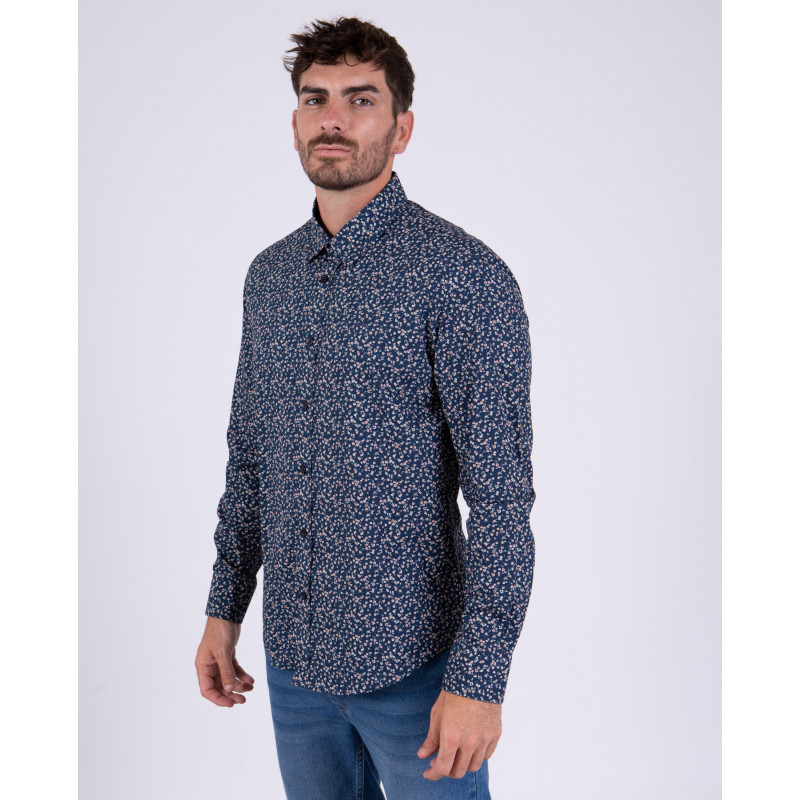 Chemise manches longues à fleurs