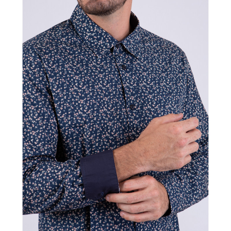 Chemise manches longues à fleurs