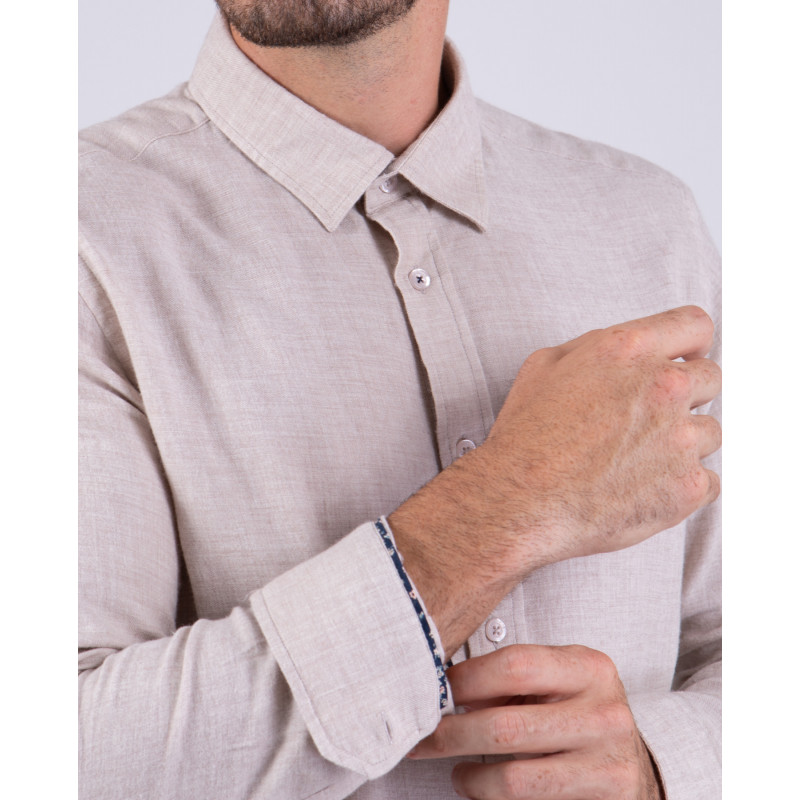 Chemise manches longues unie