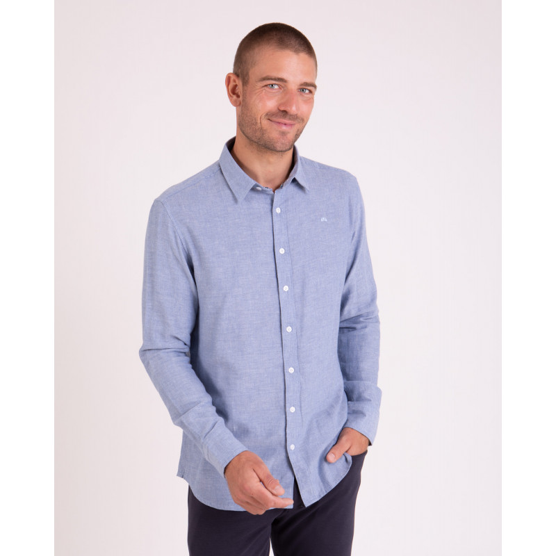 Chemise manches longues unie