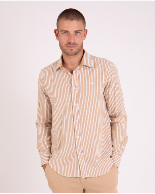 Chemise manches longues texturée
