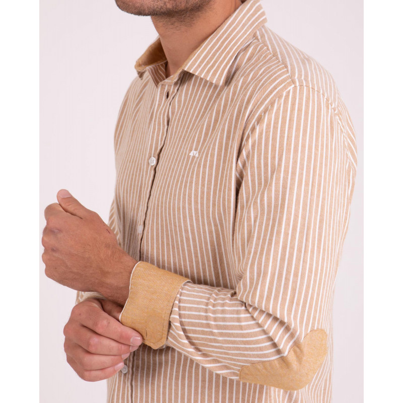 Chemise manches longues texturée