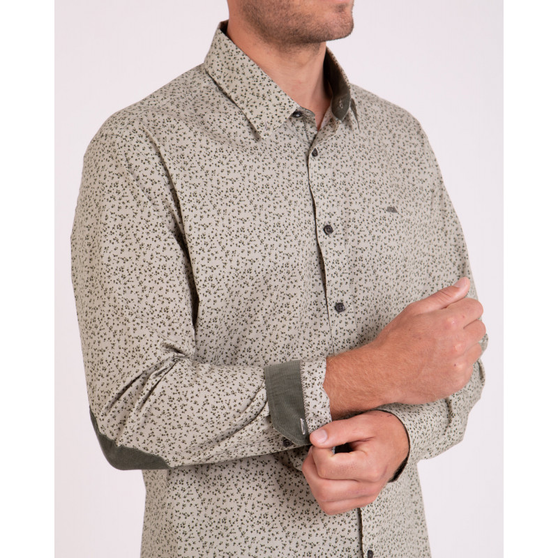 Chemise manches longues fleurie