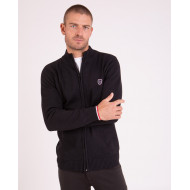 Cardigan zippé à col montant