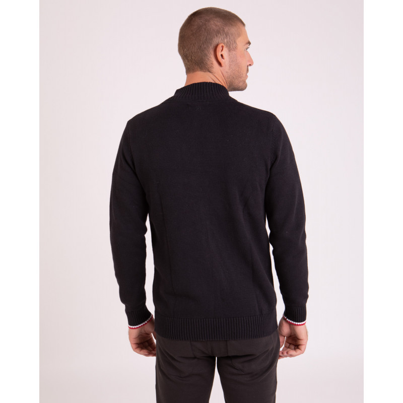 Cardigan zippé à col montant