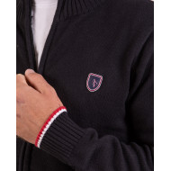 Cardigan zippé à col montant