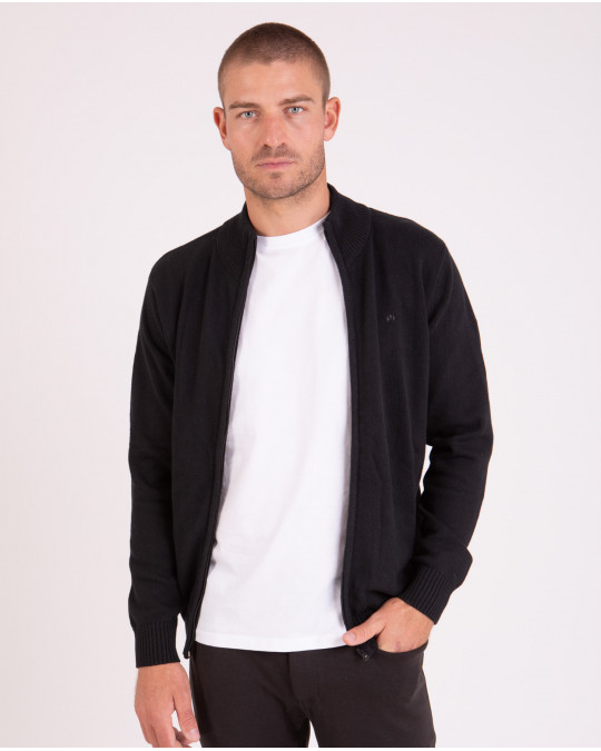 Cardigan zippé uni