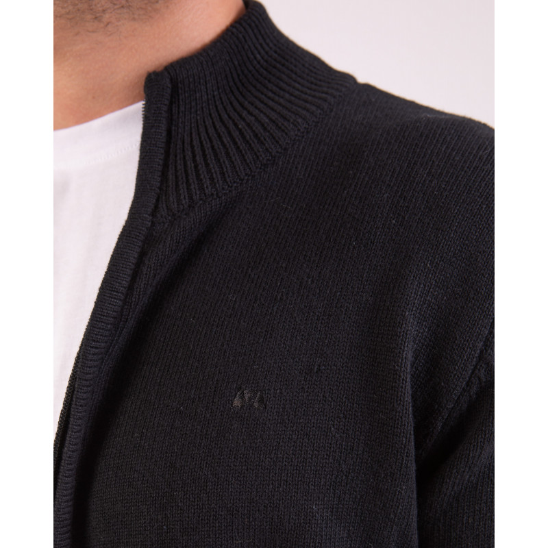 Cardigan zippé uni