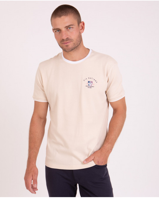 T-shirt en maille fantaisie