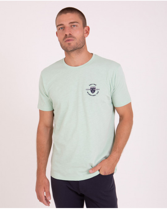 T-shirt en coton flammé