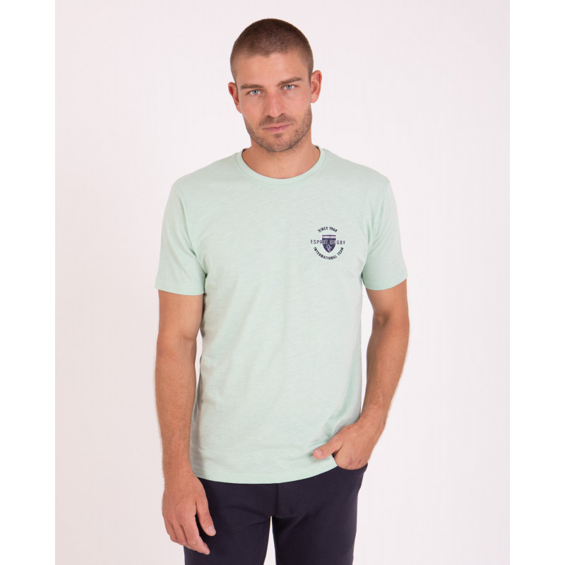 T-shirt en coton flammé